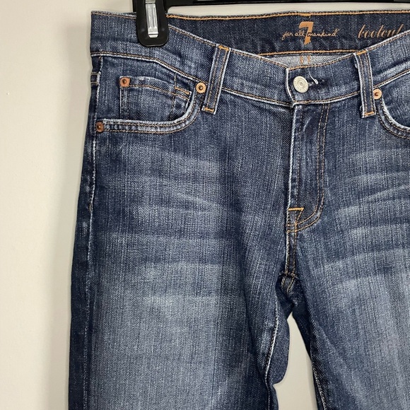 7 For All Mankind Dark Wash Bootcut Jeans - Picture 4 of 10